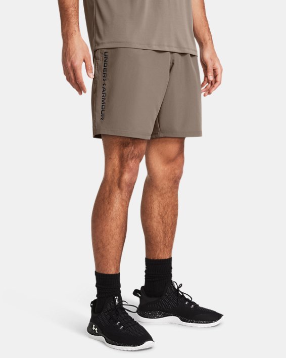 Men's UA Tech™ Woven Wordmark Shorts in Brown image number 0